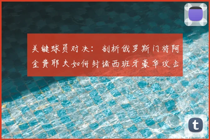 关键球员对决：剖析俄罗斯门将阿金费耶夫如何封堵西班牙豪华攻击线